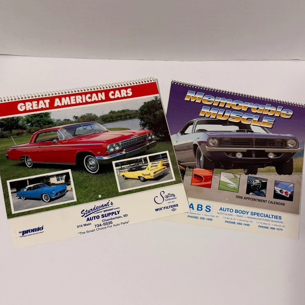 Vintage 1998 1999 Muscle Car Calendars Great American Cars Memorable Muscle Set